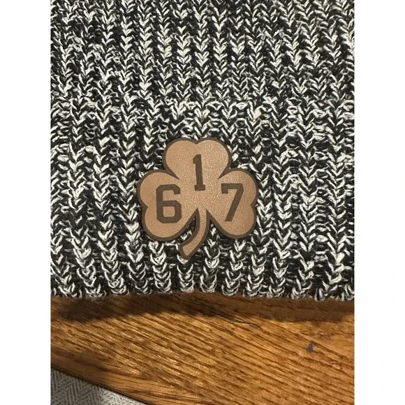 CHOWDAHEADZ (BOSTON) MENS WINTER CUFF BEANIE HAT NWT BLACK W/ 617 PATCH LOGO - Picture 3 of 3